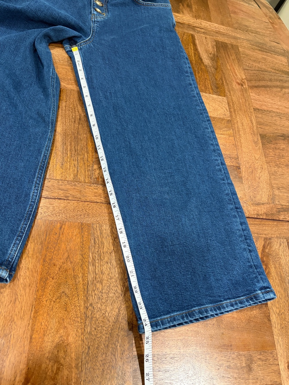 Boden Ankle Length Wide-Leg Women’s Jeans in Classic Blue With Button Fly Size 8 - Picture 12 of 12